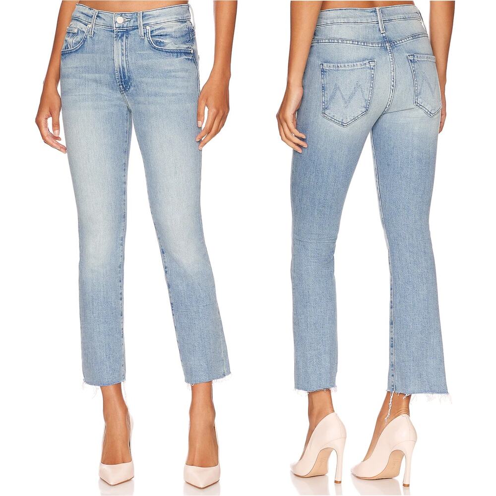 Mother The Insider Ankle Fray Jeans Herbal Remedy Sz 25